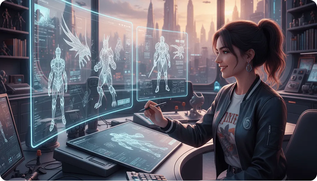 3d.hunyuan interface showing AI-powered 3D model generation with hunyuan technology